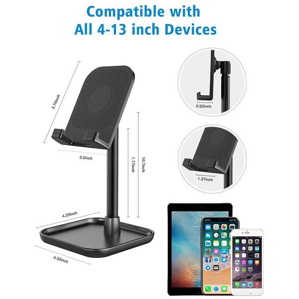 

cell phone mounts & holders stand height angle adjustable deskaluminum metal holder vh99
