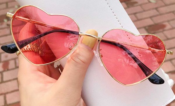 

keychains vintage heart cute sunglasses women men love polarized punk sun glasses fashion party gift design travel eyewear, Silver