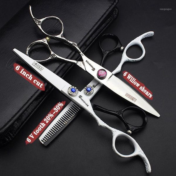 

inch left-handed hairdressing scissors special hair set chunker thin custom logo haircuts1
