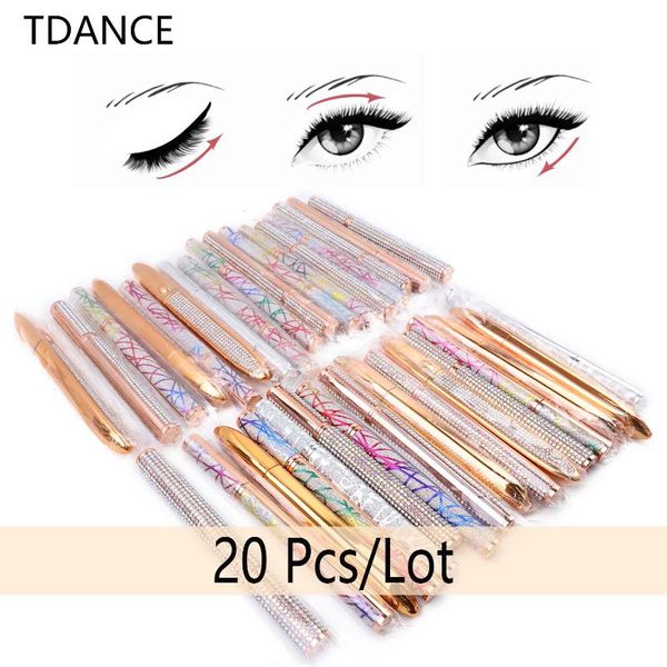 

false eyelashes tdance 20pcs/lot eye liner pencil magic self-adhesive eyeliner pen glue-magnetic-for waterproof no blooming
