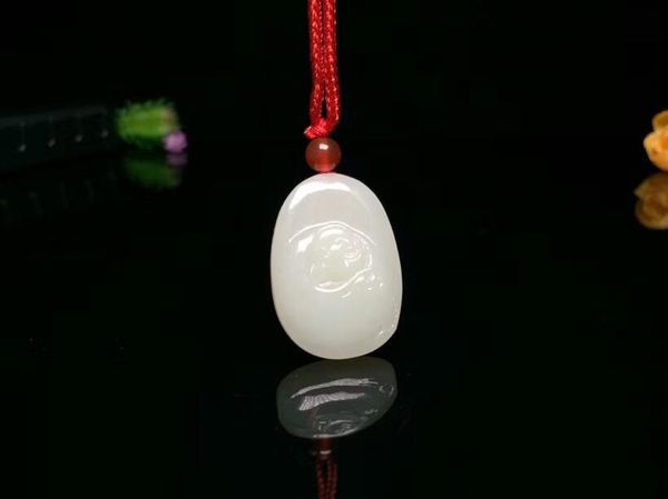 

lockets h91#exquisite hetian jade coated buddha pendant, Silver