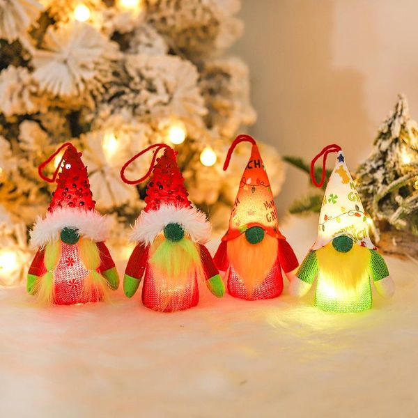 

party favor christmas ornaments light green doll navidad gift tree hanging pendant faceless noel home decor shopwindow furnishing