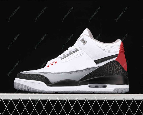 

jumpman 3 3s red white black mens womens shoes men sneakers