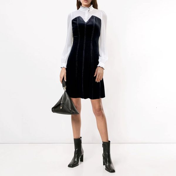 

spring fashion feminine white party long thin vintage dress shirt, Black;gray