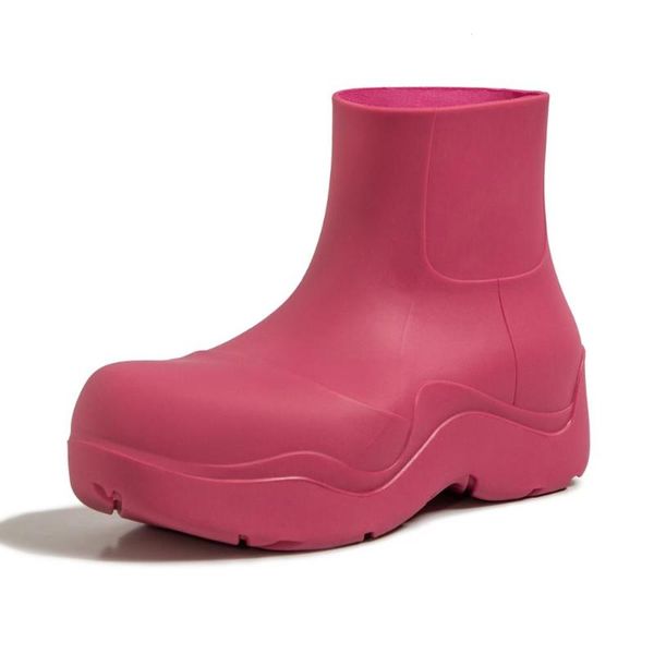 

boots fanan rubber women rain waterproof pvc ankle spring autumn winter woman rainboots shoes 35-40, Black