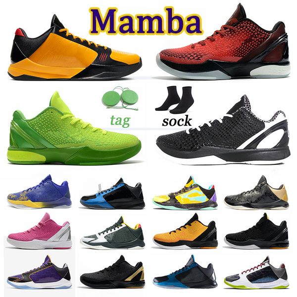 

2022 protro mamba zoom 5 6 mens trainers basketball shoes mambacita big stage blackout bruce lee chaos dark knight ink metallic gold what if, Black