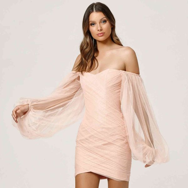 

casual dresses women summer fashion draped shoulder mesh patchwork mini bodycon celebrity club party bandage l2u3, Black;gray