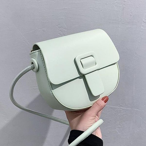 

small pu leather women's buckle decor fashion crossbody for women 2021 ladies flap shoulder woman bags