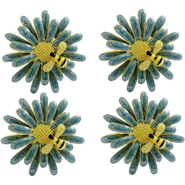 

napkin rings ring 4 piece set, exquisite and cute little bee holder table decoration