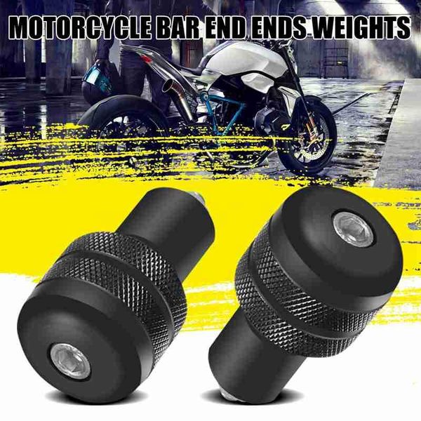 

handlebars universal motorcycle round bar end weight plugs sliders 13/18mm black