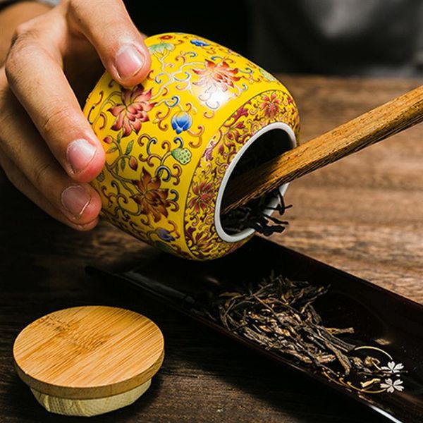 

storage bottles & jars 230ml ceramic tea canister sealing pot tank kitchen jar