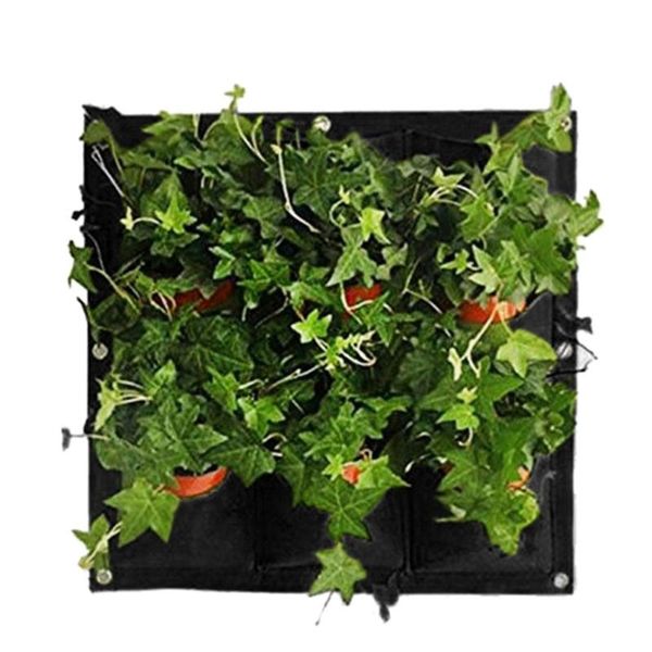 

planters & pots 9 pockets wall hanging planting bags green plant grow planter vertical garden living bag supplies cd