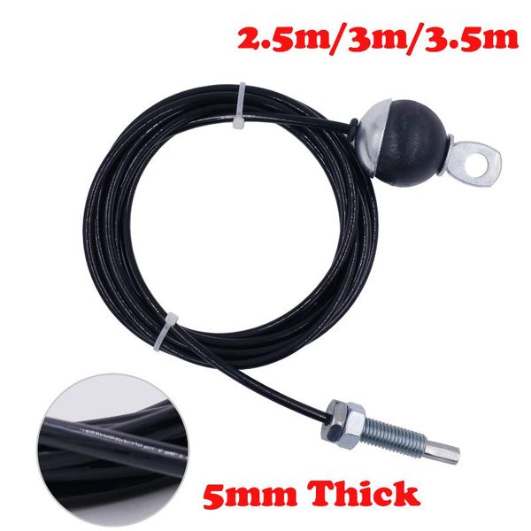 

accessories 2.5m/3m/3.5m black gym steel cable wire rope 5mm heavy duty parts for lifting training pulley home fitness equipment