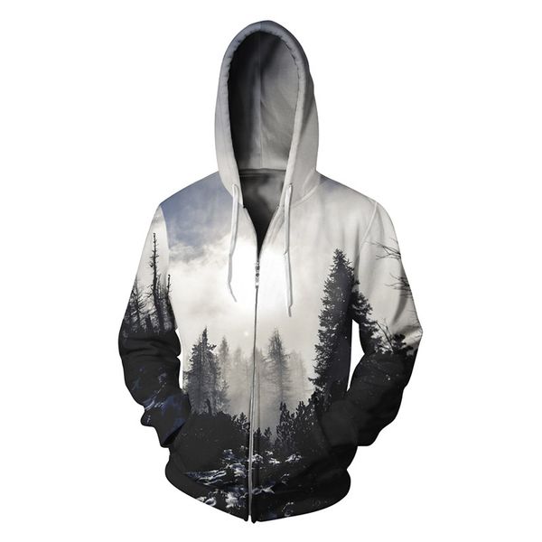 

3d printed casual hoodie fashion pattern hooded sweatshirt, Black