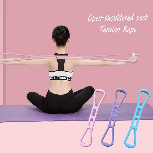 

resistance bands high elastic tpr eight-figure tension rope open shoulder beauty back yoga fitness device accessories