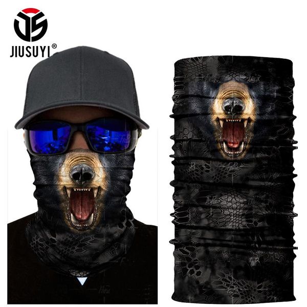 

scarves outdoor sport seamless animal bandana neck gaiter breathable face cover cycling balaclava headband running hiking fishing scarf, Blue;gray