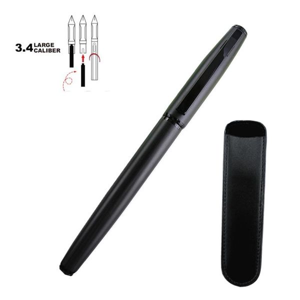 

frosted black 867 fountain pen 0.38/0.8 nib clip metal ink pens stationery school office supplies