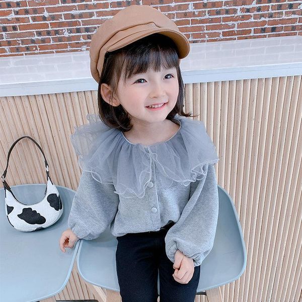 

girls baby sweet lace collar cardigan jacket fashion kids children spring autumn coats cute clothes clothing1, Blue