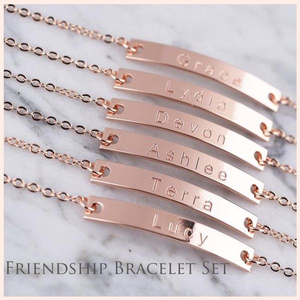 

link, chain sg 925 silver personalized bracelet customized engrave any letter&figure fashion thin bar bracelets for women anniversary gift., Black