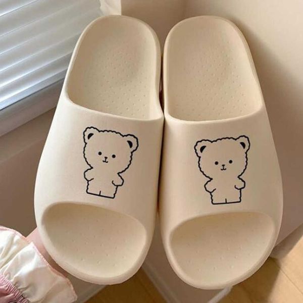 

women indoor home slippers summer comfortable non-slip flip flops bath female family flat shoes sandal qq494 210625, Black