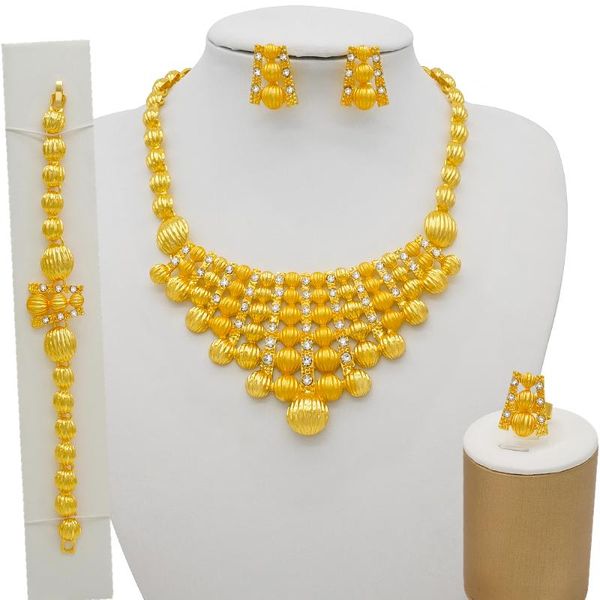 

earrings & necklace jewelry sets dubai gold african bridal wedding gifts for women bracelet ring jewelery ethiopia set, Silver