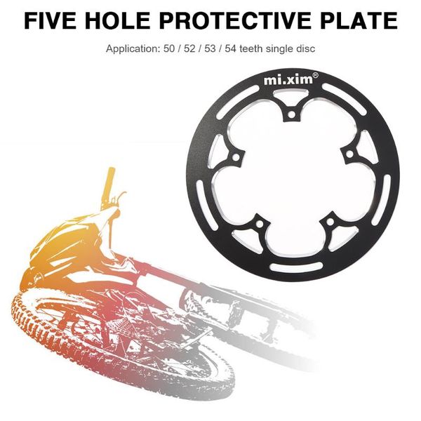 

bike heels & chainwheels crankset single tooth plate bicycle bmx chainring portable 50t/52t/53t/54t alloy folding waterproof cycling el