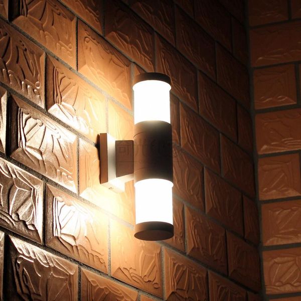 

outdoor wall lamps gray modern double heads european villa waterproof landscape outside corridor hallway sconces