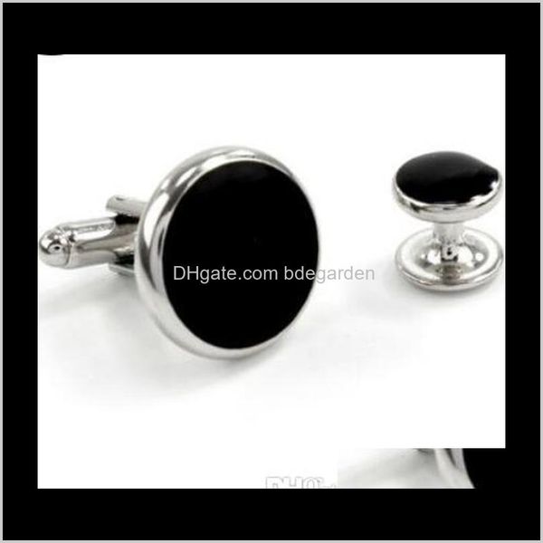 

cufflinks & tie clasps, tacks drop delivery 2021 jewelry links french cloth for wedding circle cuff fashion of 8pcs lot ltjm5, Silver