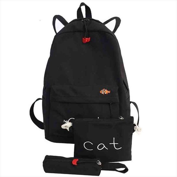 

kawaii womens backpack cute school bags backpacks 3 pieces set for girl