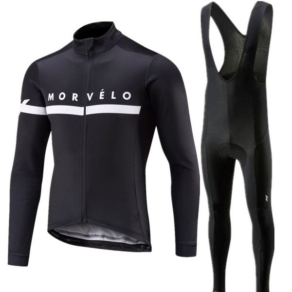 Pro Radtrikot Set 2021 MORVELO Langarm Mountainbike Fahrradbekleidung Atmungsaktiv MTB Fahrradbekleidung Anzug für Herren