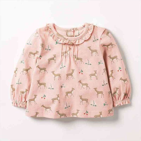 

little maven 2 7years deer toddler girls long sleeve kids girs t shirts with lace clothing childrens clothes babies, Blue