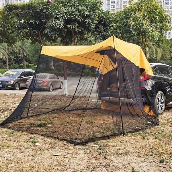 

tents and shelters car awning rooftent sun shelter rainproof trunk with mosquito net camping canopy suv extension sunshade for travel