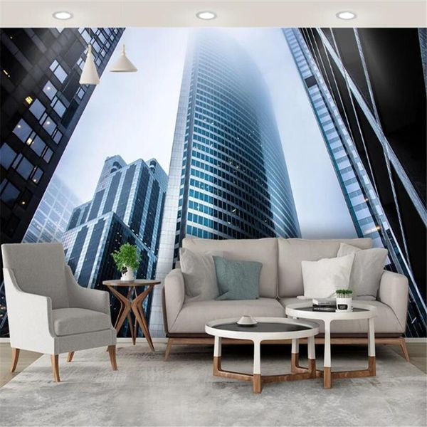 

wallpapers milofi customized large-scale wallpaper mural decoration painting looking up at the tv background wall of commercial center