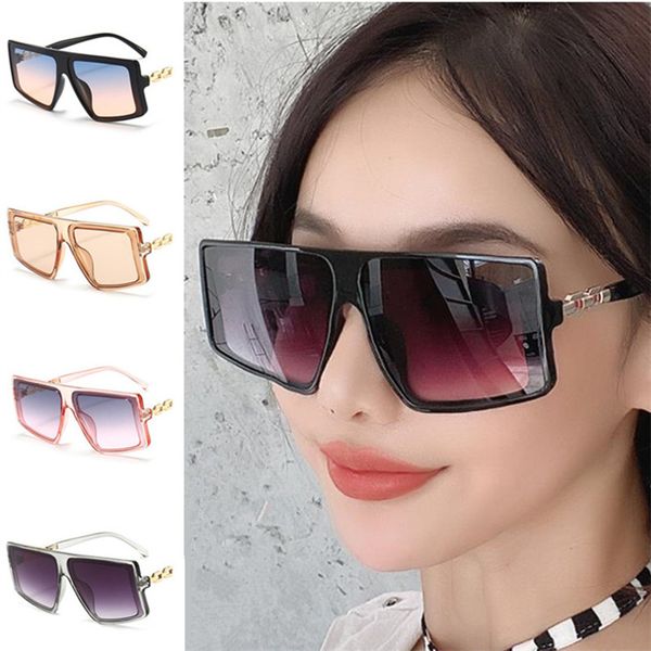 

fashion sunglasses retro sun glasses chain temples eyeglasses anti-uv spectacles oversize frame ornamental adumbral a++, White;black