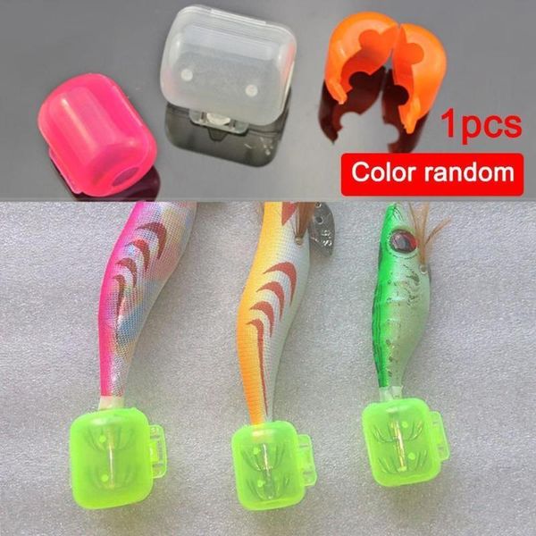 

10pcs/pack wood shrimp hooks cover jig squid umbrella hook hat box protector fishing tackle