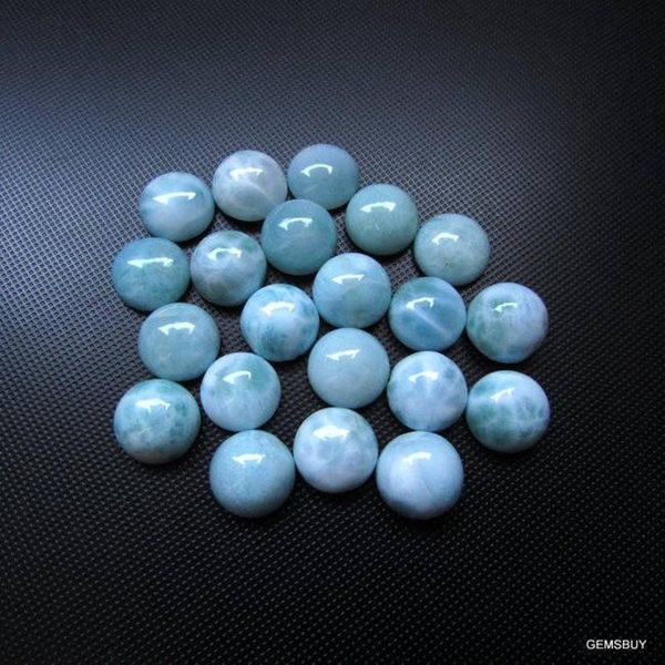 

loose diamonds gemstone 3.65ct. beauty natural larimar mix cabochon lot, Black
