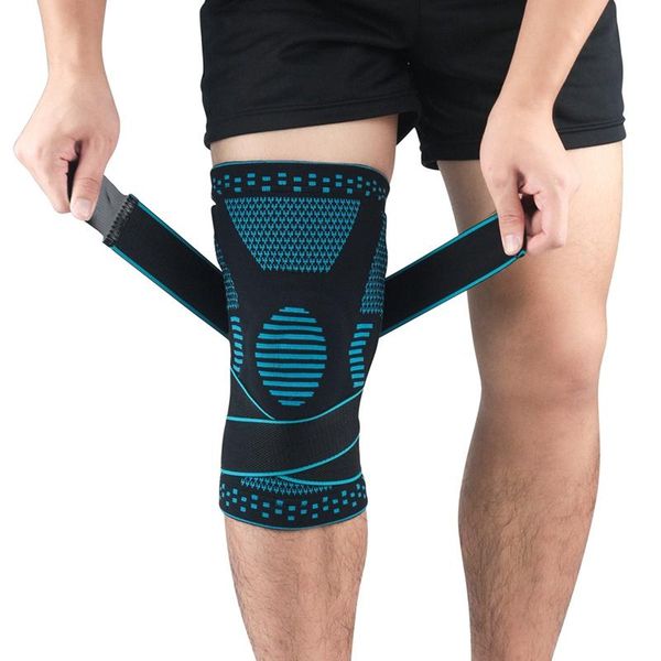 

elbow & knee pads 1pc protector brace silicone spring elastic sleeve support sports basketball knitted compression, Black;gray