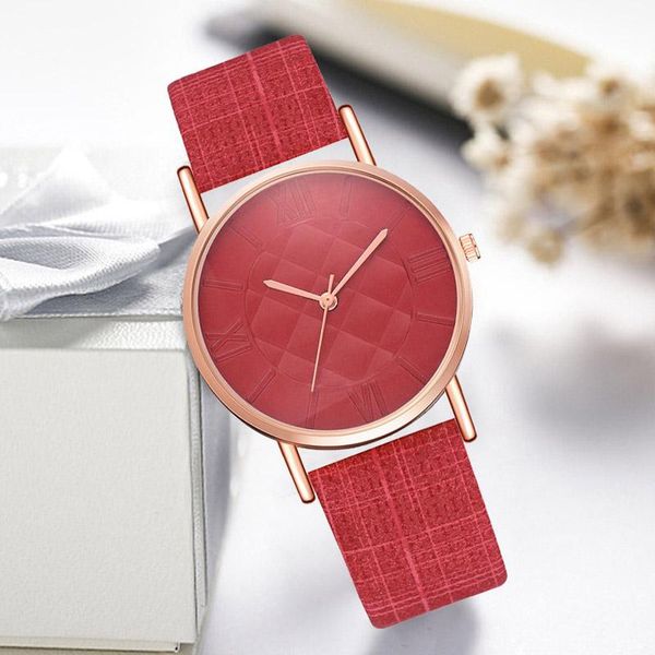 

wristwatches casual ladies watches fashion women womens red leather srap quartz wriswatches women's horloges vrouwen, Slivery;brown