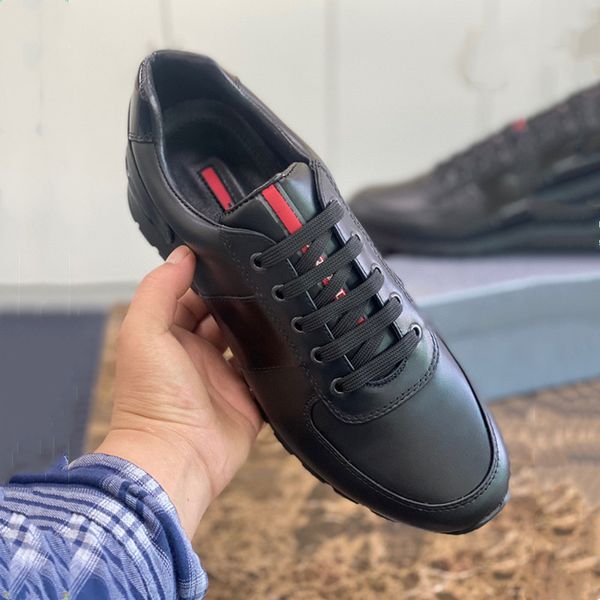 Sıcak Para Tasarımcısı Marka Erkekler Rahat Ayakkabılar En Kaliteli Hakiki Deriler Erkek FashionMotion Shoess Deri Tabanlık Boyutu 38 ~ 46