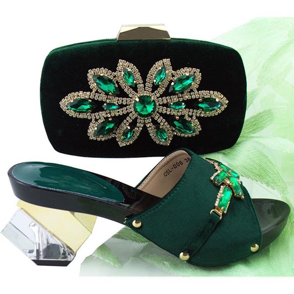 

dress shoes arrival italian and bag set for party in women nigerian wedding sest decorated with rhinestone, Black