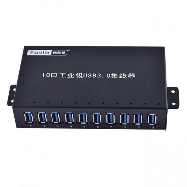 

hubs sipolar a103 10 port powered industrial usb3.0 hub high speed data transfer multi fast charger splitter with 12v5a power adapter