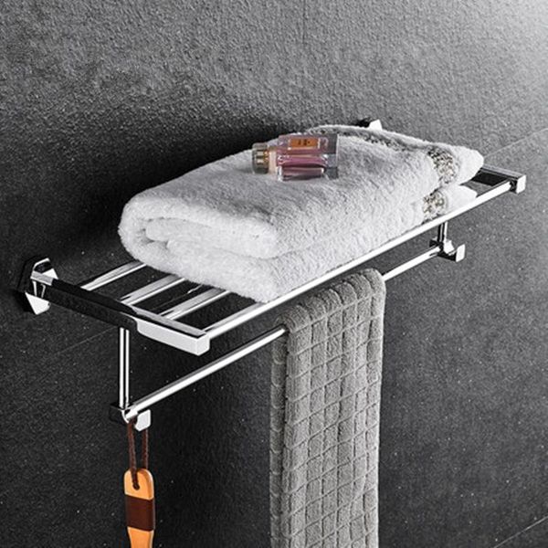 

towel racks bathroom shelves 2 tier solid brass chrome bath shelf holder hanger wall mounted luxury home deco bar