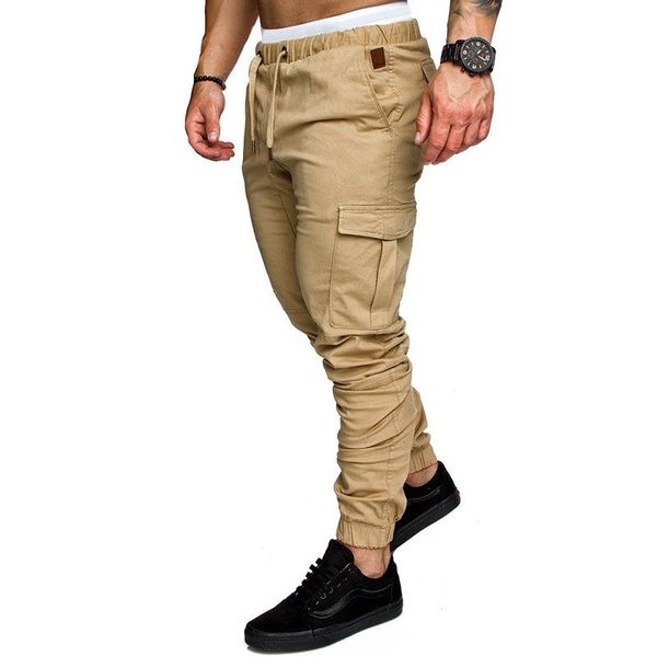 

men's jeans 2021 overalls multi pocket pants woven leggings casual 10 colors, Blue
