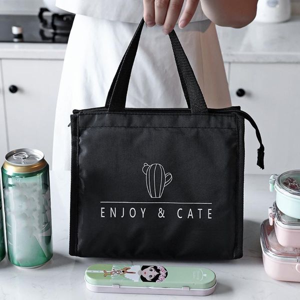 

hanging baskets portable zipper canvas box tote bag for women kids men food lunch storage insulated thermal cooler bags