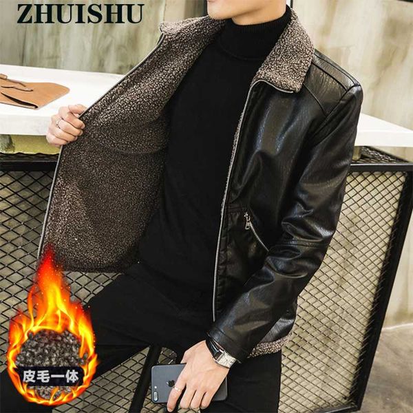 

mens leather sweater jacket zipper cardigan coat casual fashion male youth pu lapel color matching clothing men's jackets, Black;brown