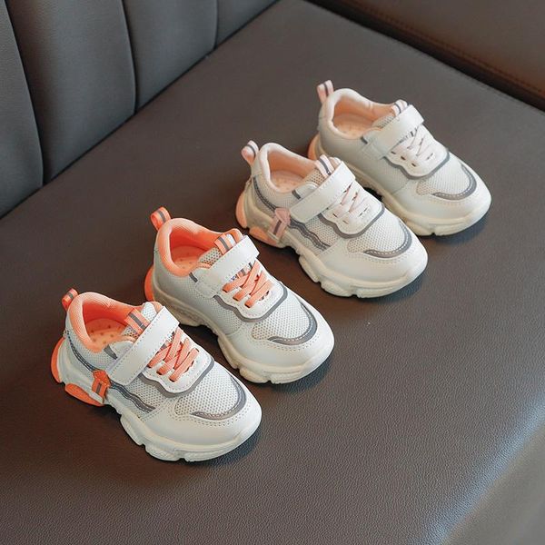 

athletic & outdoor children sports shoes air mesh breathable spring autumn fashion kids running for girls big boys sneakers 26-36 brand, Black