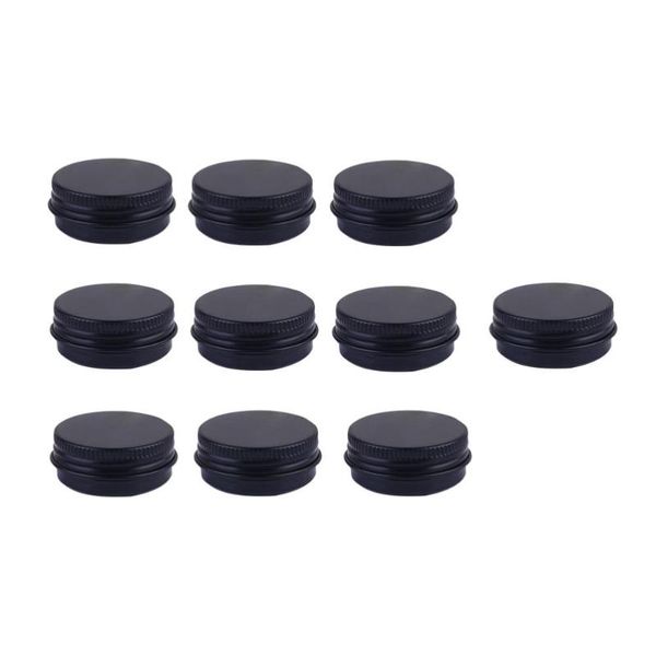 

storage bottles & jars 20pcs 30ml round shaped aluminum empty makeup cream containers black