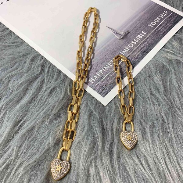 

d family's new love full diamond necklace, Silver