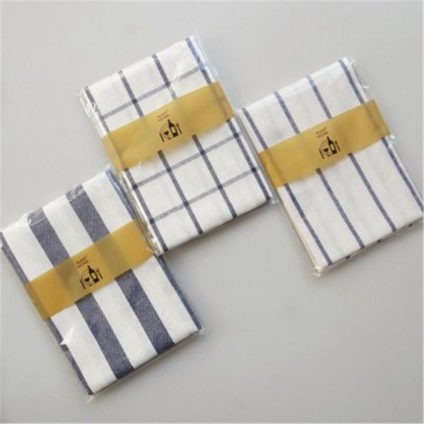 

table napkin 10 / pcs american style home kitchen cotton cloth plaid mat soft texture