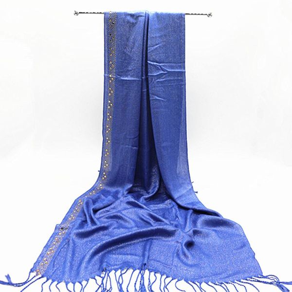

scarves fringed golden silk scarf women plain shawl cosy viscose muslim arab musilm hijabs 10pcs/lot fast, Blue;gray